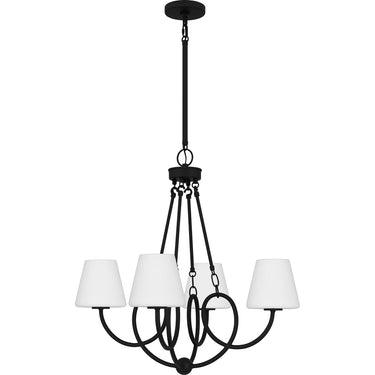 Atkins 4 Light Chandelier in Matte Black 4