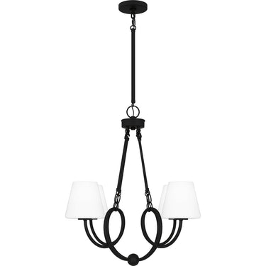 Atkins 4 Light Chandelier in Matte Black 5