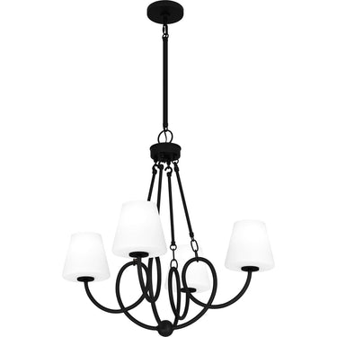 Atkins 4 Light Chandelier in Matte Black 6