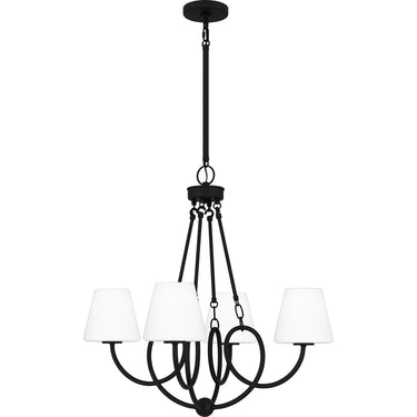 Atkins 4 Light Chandelier in Matte Black 1