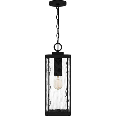 Balchier 1 Light Outdoor Pendant in Matte Black 3
