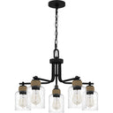 Baltic 5 Light Chandelier in Matte Black 4