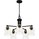 Baltic 5 Light Chandelier in Matte Black 6