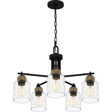 Baltic 5 Light Chandelier in Matte Black 6