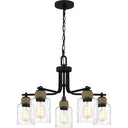 Baltic 5 Light Chandelier in Matte Black 1