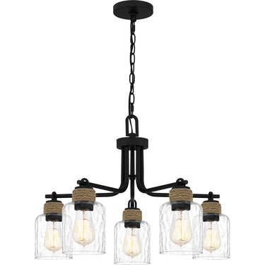 Baltic 5 Light Chandelier in Matte Black 1