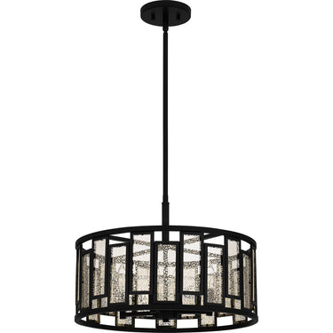 Bankston 4 Light Pendant in Matte Black 3