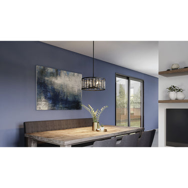 Bankston 4 Light Pendant in Matte Black 8