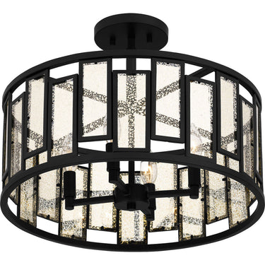 Bankston 4 Light Semi-Flush Mount in Matte Black 3