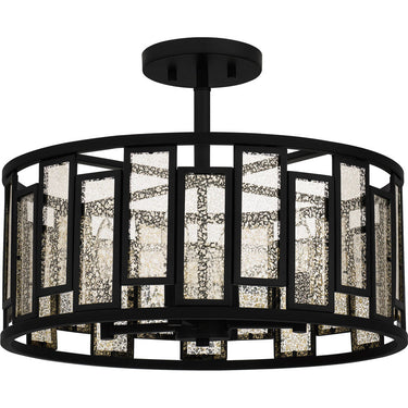 Bankston 4 Light Semi-Flush Mount in Matte Black 4