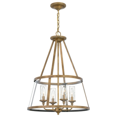 Barlow 4 Light Pendant in Weathered Brass 1