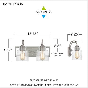 Bartley 2 Light Bath Light 14