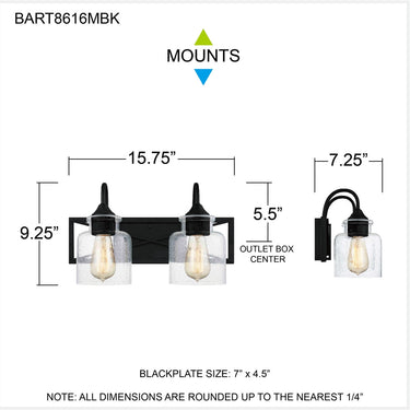 Bartley 2 Light Bath Light 15