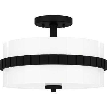 Baud 2 Light Semi-Flush Mount in Matte Black 1