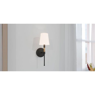 Bayside 1 Light Wall Sconce in Matte Black 2