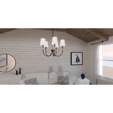 Bayside 5 Light Chandelier in Matte Black 2