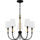 Bayside 5 Light Chandelier in Matte Black 3