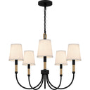 Bayside 5 Light Chandelier in Matte Black 4