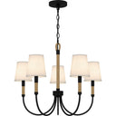 Bayside 5 Light Chandelier in Matte Black 5