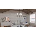 Bayside 5 Light Chandelier in Matte Black 8
