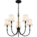 Bayside 5 Light Chandelier in Matte Black 1