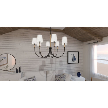 Bayside 8 Light Chandelier in Matte Black 2
