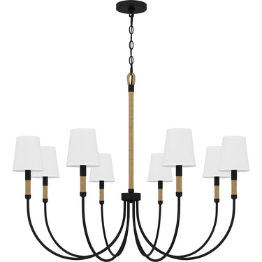 Bayside 8 Light Chandelier in Matte Black 3