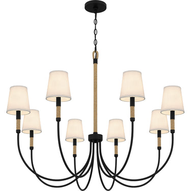 Bayside 8 Light Chandelier in Matte Black 1