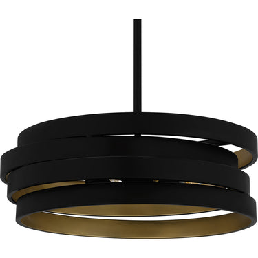 Berner 3 Light Pendant in Matte Black 2