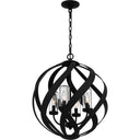 Blacksmith 4 Light Outdoor Pendant in Earth Black 4