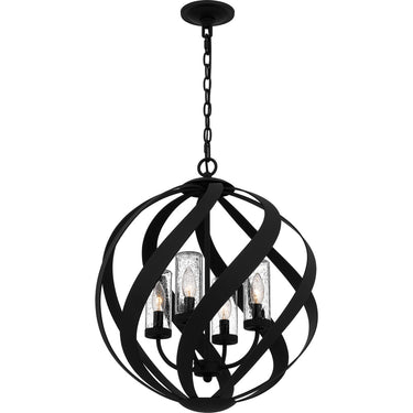 Blacksmith 4 Light Outdoor Pendant in Earth Black 4