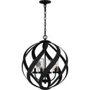 Blacksmith 4 Light Outdoor Pendant in Earth Black 1