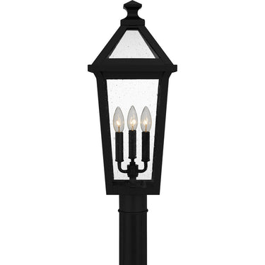 Boulevard 3 Light Outdoor Post in Matte Black 1