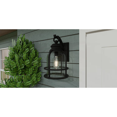 Bowles 1 Light Outdoor Wall Sconce in Earth Black 4
