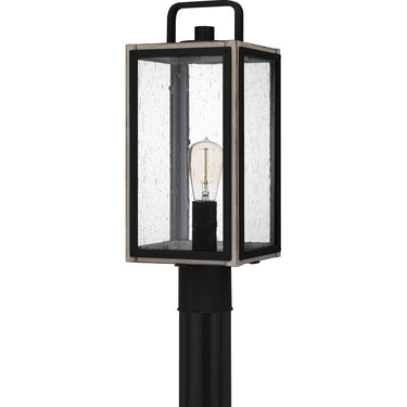 Bramshaw 1 Light Outdoor Post in Matte Black 3