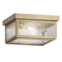 Branford Semi Flush shown in the Antique Brass finish with a Seedy shade - 91122-AB-SDY