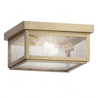 Branford Semi Flush shown in the Antique Brass finish with a Seedy shade - 91122-AB-SDY