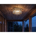 Branford Semi Flush shown in the Antique Brass finish with a Seedy shade - 91132-AB-SDY 2