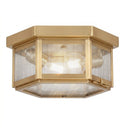 Branford Semi Flush shown in the Antique Brass finish with a Seedy shade - 91132-AB-SDY