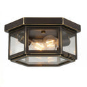 Branford Semi Flush shown in the Bronze finish with a Clear shade - 91132-BZ-CL
