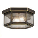 Branford Semi Flush shown in the Bronze finish with a Seedy shade - 91132-BZ-SDY