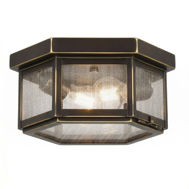 Branford Semi Flush shown in the Bronze finish with a Seedy shade - 91132-BZ-SDY