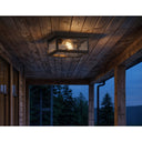 Branford Semi Flush shown in the Dark Brass finish with a Clear shade - 91122-DB-CL 2
