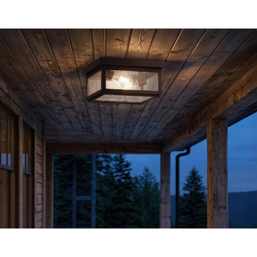 Branford Semi Flush shown in the Dark Brass finish with a Seedy shade - 91122-DB-SDY 2