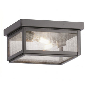 Branford Semi Flush shown in the Gunmetal finish with a Seedy shade - 91122-GM-SDY