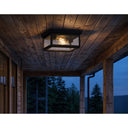 Branford Semi Flush shown in the Matte Black finish with a Clear shade - 91122-BK-CL 2