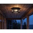 Branford Semi Flush shown in the Matte Black finish with a Seedy shade - 91132-BK-SDY 2