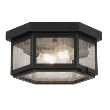 Branford Semi Flush shown in the Matte Black finish with a Seedy shade - 91132-BK-SDY