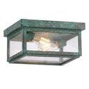Branford Semi Flush shown in the Verde Green finish with a Clear shade - 91122-VG-CL