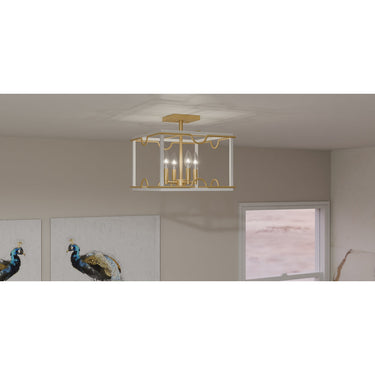 Brinkman 4 Light Semi-Flush Mount in Matte White 2